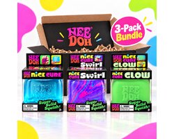 NeeDoh® Nice Cube Bundel - 3 Stuks - nice cube/ Swirl / Glow