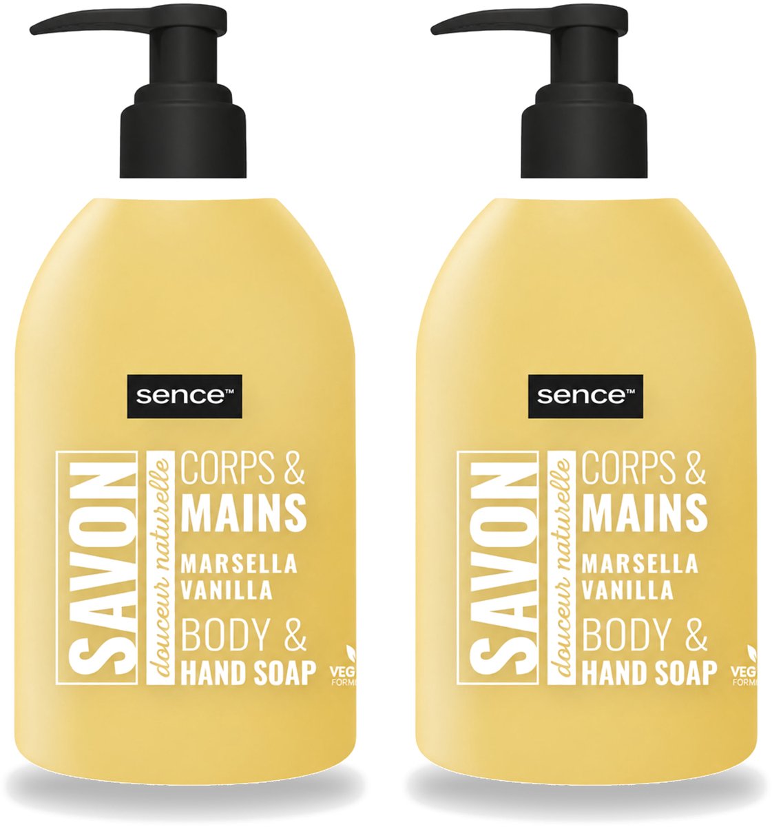2 x Sence - La Maison Du Savon De Marseille - Handzeep - Vanille - Hygiënisch - 500 ml - Voordeelverpakking - 2 stuks