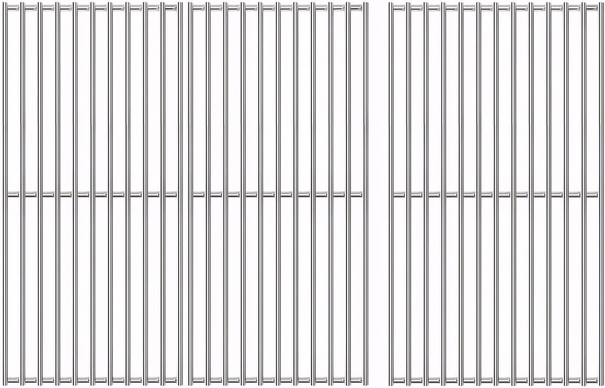 SnelShoppen - RVS Grillrooster 41.5 x 60.5 cm voor Gasbarbecue, Duurzaam en Robuust, Perfect voor Tuinfeesten en Kamperen
