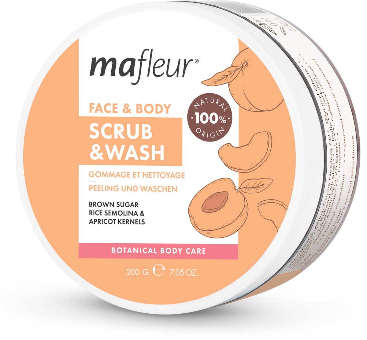 Mafleur Face & Body Scrub & Wash Apricot