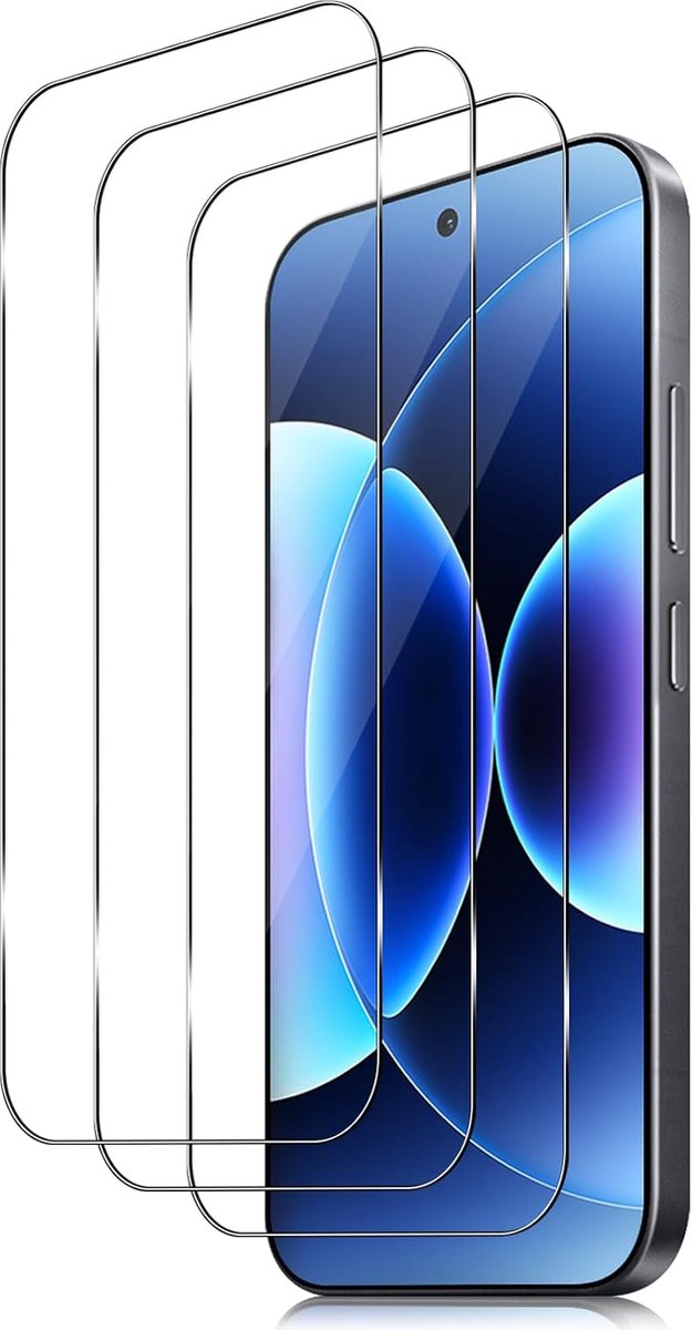 Glas voor Xiaomi 17/Xiaomi 17 Pro [3 stuks] displaybeschermfolie [9H hardheid] gehard glasfolie, zonder luchtbellen, krasbestendig, 0,33 mm HD transparant gehard glas
