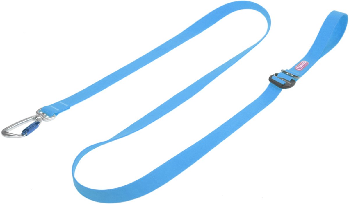 Hondenriem Boondog Joy 2 meter - hondenriem met PVC-coating, afwasbaar - Blue - Maat S