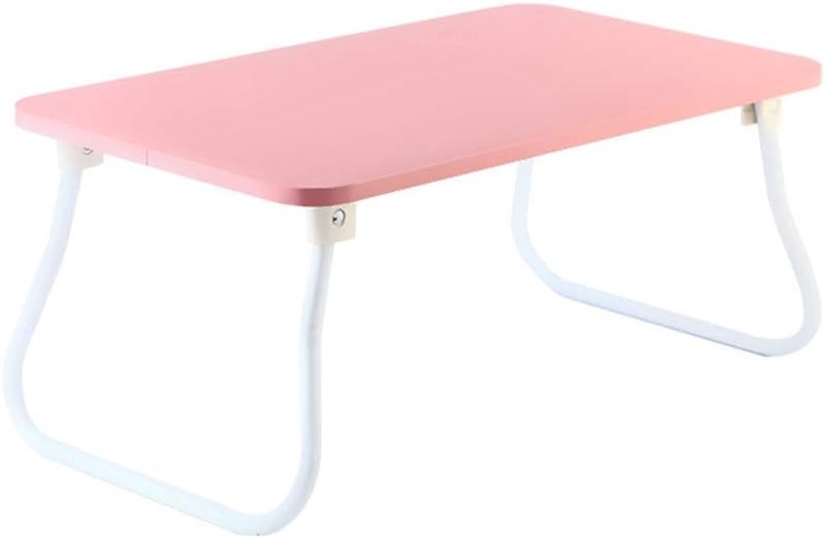 Bed Tray Tafelbed Lap Bureau Laptop Bureau Bed Tray Laptop Bed Stand Draagbare staande Tafel Opvouwbare Lap Tablet Tafel Klein Bureau voor het Kijken van Film op Bed Persoonlijke Eettafel (Roze)