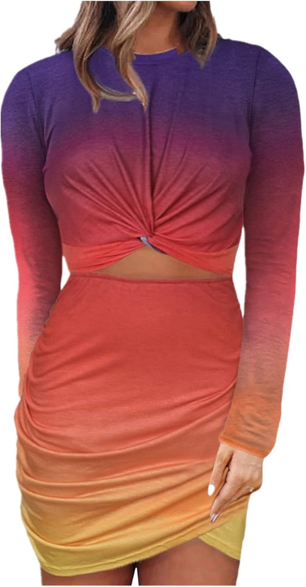 Nieuwe Effen Kleur Gedraaide Onregelmatige Zoom Sexy Tas Hippe Rok