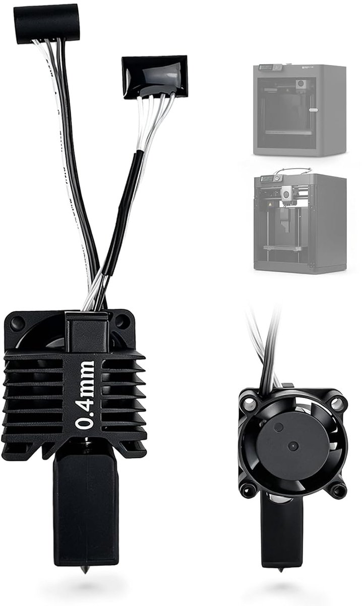 Hotendkit van 0,4 mm met Ventilator voor Bambu Lab P1P P1S