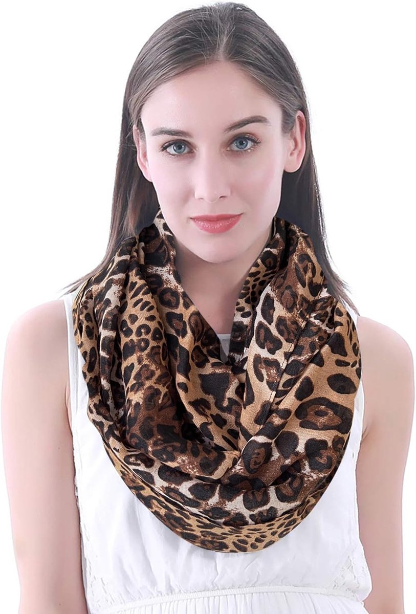 Animal Print Dames Snood Sjaal Lichtgewicht