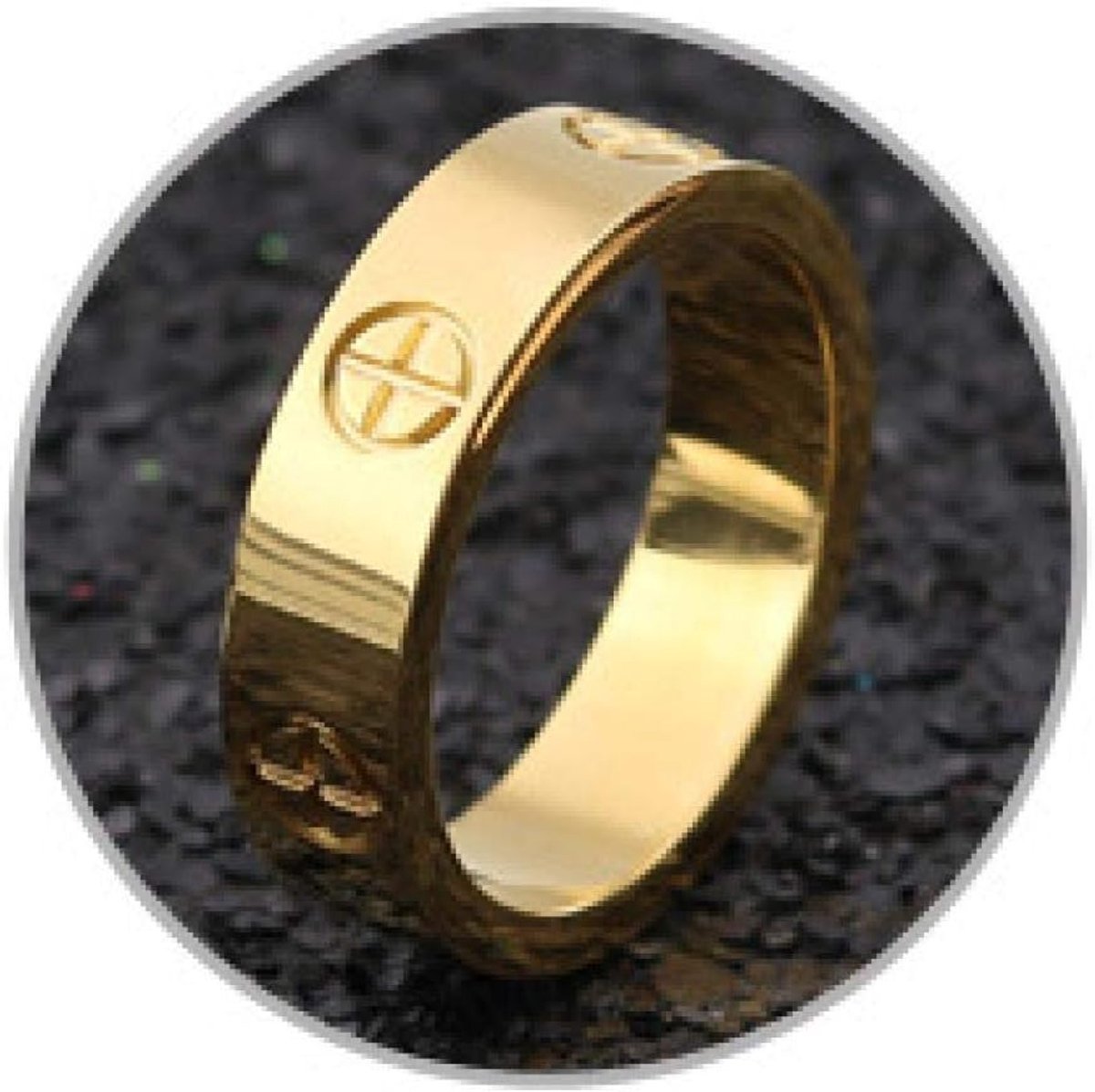 Goud roestvrij staal kristallen ring voor vrouwen mannen bruiloft gift verloving ring, 8,goud geen kristal