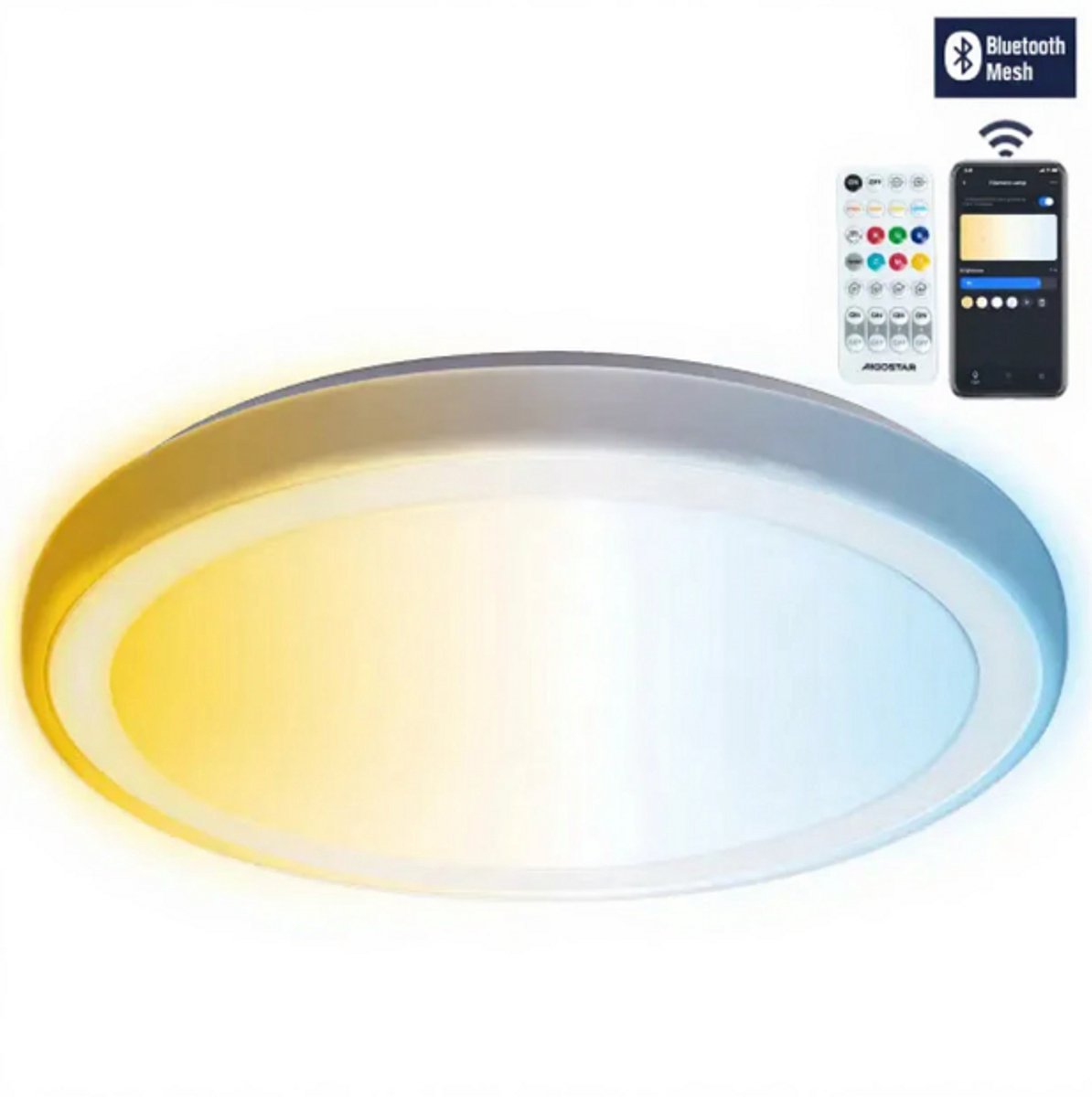 Aigostar BLE MESH Slim Plafondlamp 36 W 3000K-6500K 3960lm Acryl & IJzer