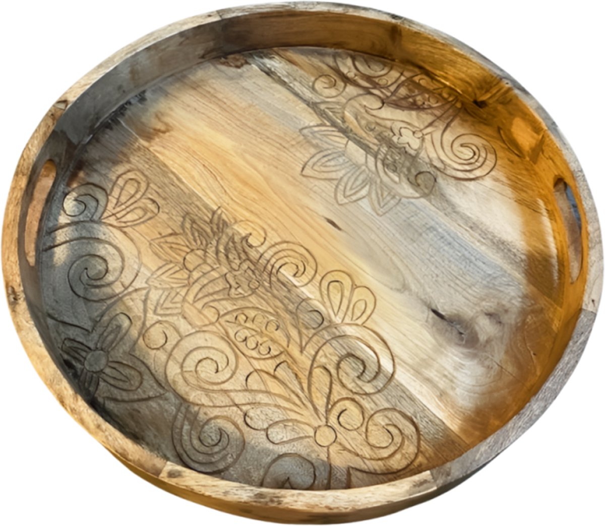 Oud rechthoekig dienblad