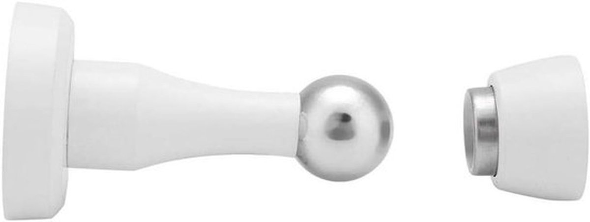 Magnetisch Deurstopper Houder - Massief Deursnapper Accessoire - Bodemmontage - Wit - Sterke Magnetic Kracht
