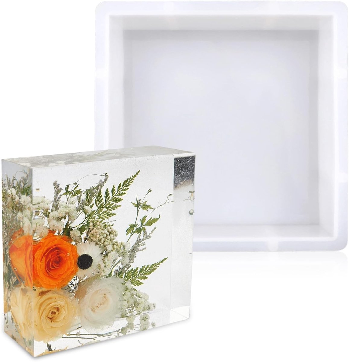 Siliconen Mallen voor Epoxyhars, Vierkante Mallen voor DIY Creaties en Organizers, Perfecte Cadeaus voor Creatieve Projecten