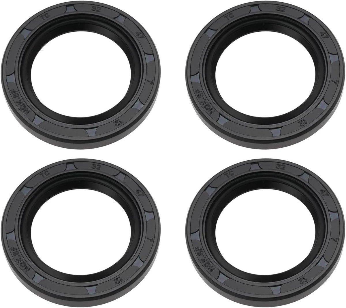 Set van 4 Stuks Stoflip Seal voor Auto en Motoren - Geschikt voor Krukas, Differentieel en Camshaft (32x47x7mm)