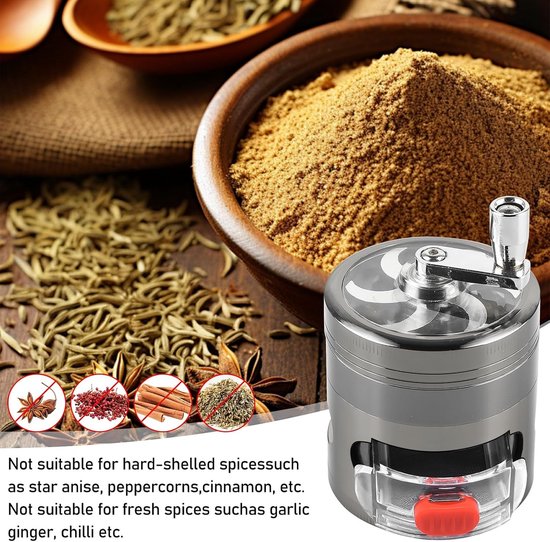 Handmatige Zoutmolen Set met Zinc Alloy Tray, 60 mm Metaal Molen voor Koken, Perfect voor Keuken en Kruidenslijpen, Set van 6 — afbeelding 4