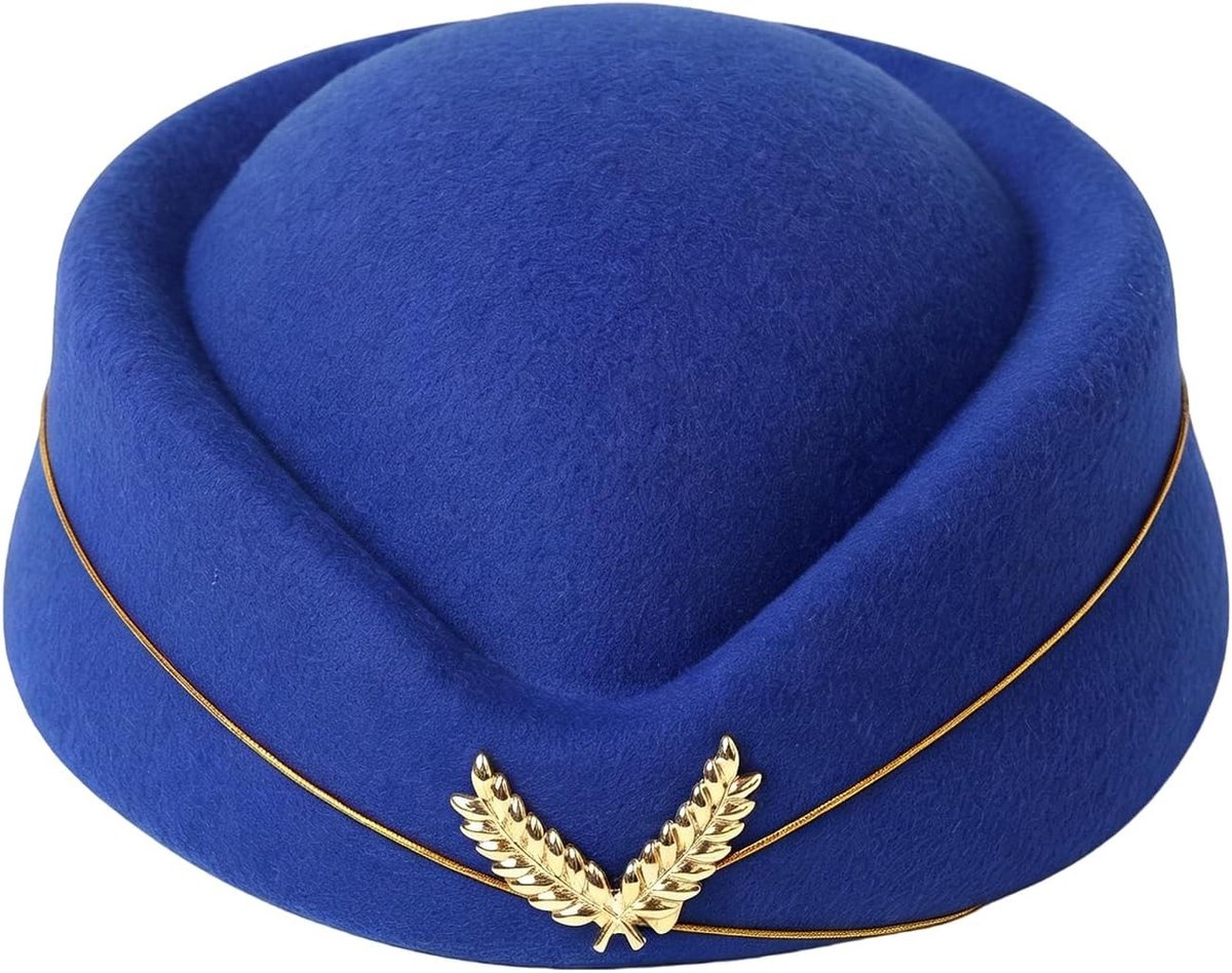 Vrouwelijke Stewardess Hoed voor Cosplay en Halloween, Perfecte Accessoire voor Cabin Crew en Air Hostess Kostuums