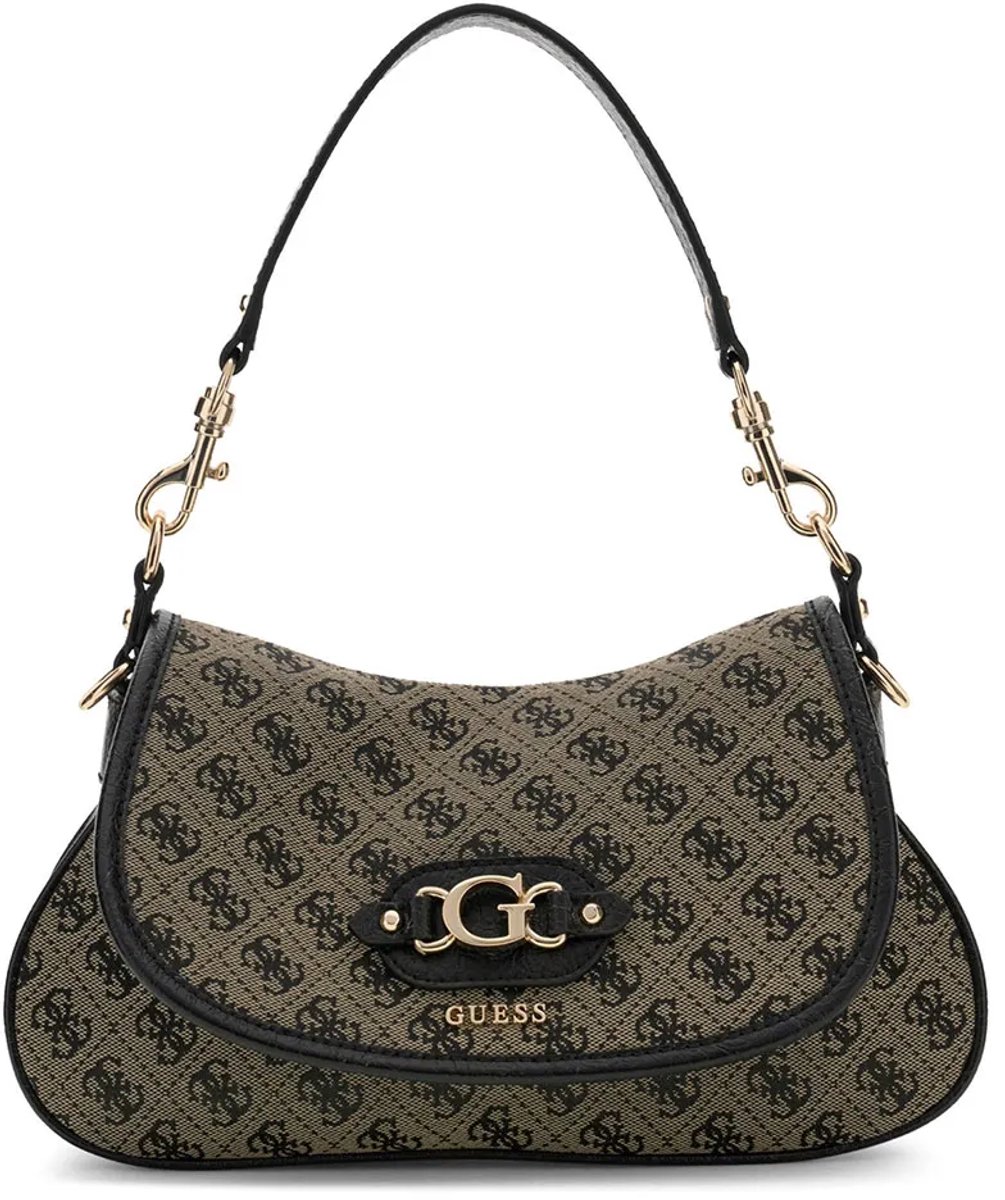 Guess Samantha Flap Schoudertas Bruin