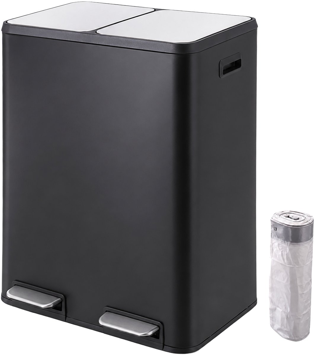 vuilnisbak - 2x 30 l - zwart