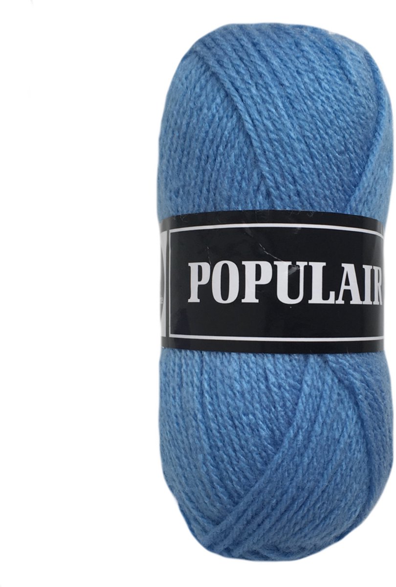 Beijer Populair acryl garen - blauw (15) - 20 bollen haakgaren/breigaren - naald 3,5 a 4mm