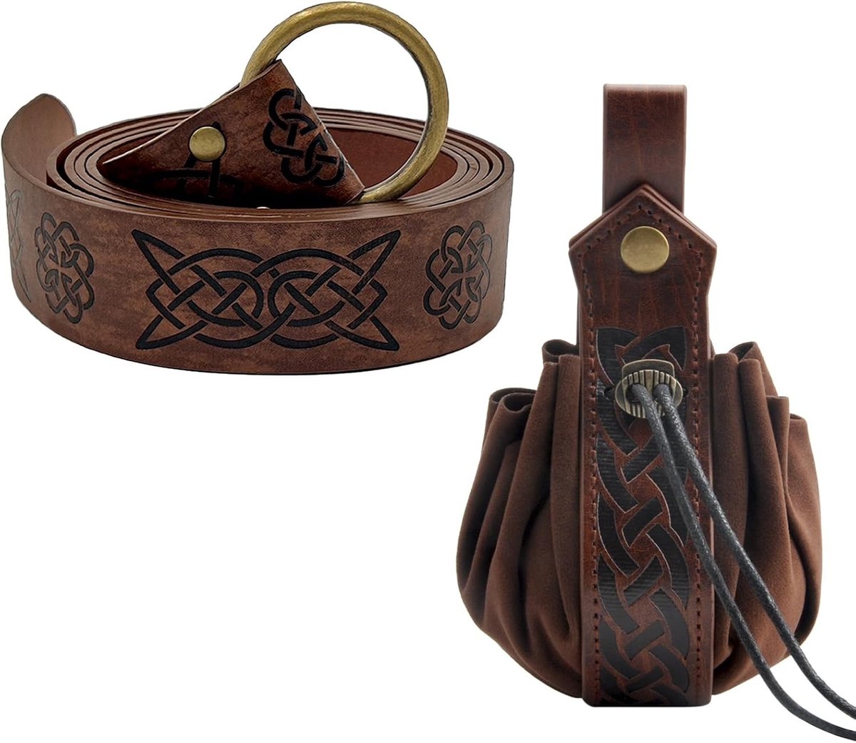 Pack van 2 Halloween Necromant Kostuums voor Mannen en Vrouwen - Middeleeuwse Kleding en Accessoires voor Cosplay en Feestjes