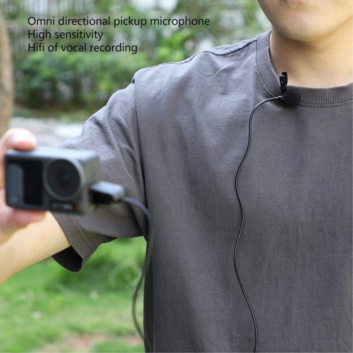 Allecto - Professionele Lavalier-microfoon - Type C - Compact en lichtgewicht