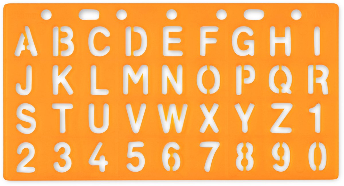 Standardgraph - Sjabloon - Letters en Cijfers 15mm - SG-HX91015