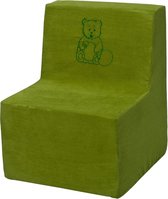 Zachte foam stoel, borduurwerk, kinderen, comfortabel, zetel, kinderdagverblijf, Kids meubels, spelen, ontspannen - Groene