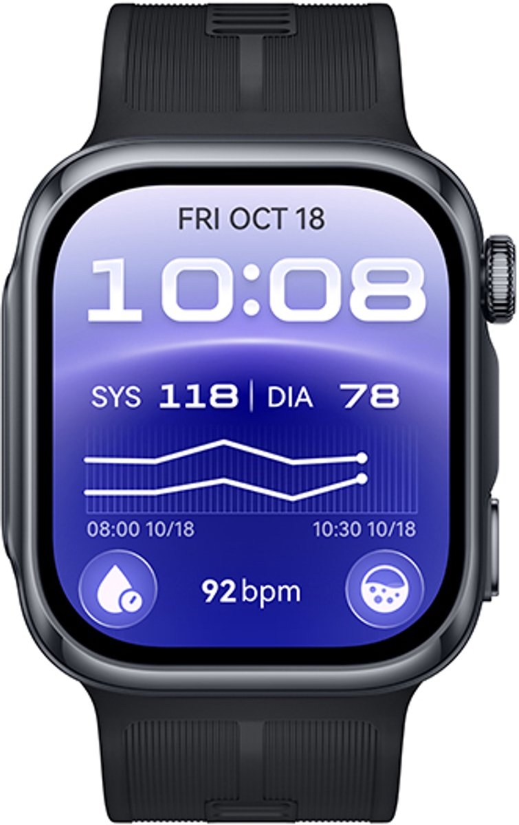 Huawei Watch D3 - Smartwatch - Smartwatch met gecertificeerde bloeddrukmeter | ECG | Compatibel met iOS en Android -Zwart