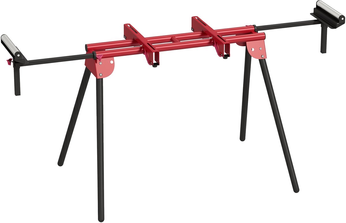 HOMCOM Sawhorse-Metall-94L x 63B x 76H cm-Rot
