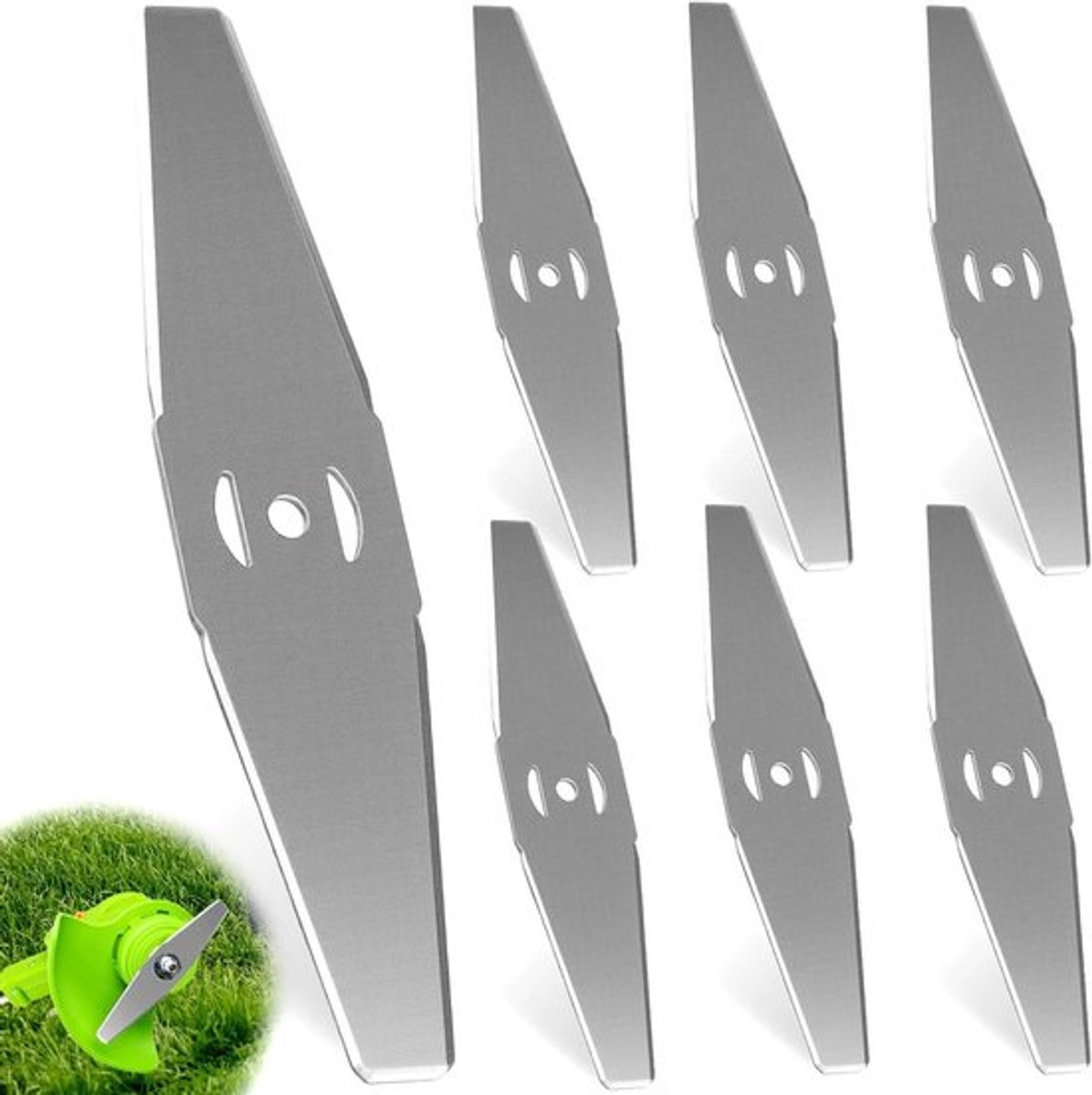 Allecto Plus - Grass Trimmers Knives Pack van 6 - Metalen Reservebladen - Mesjes