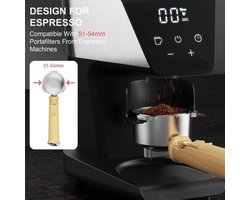 Koffiemolen - Elektrische - 220V - Burr Grinder met 30 Maalstanden - Conische Maalschijven - Instelbare Maalgraad - voor Espresso & Filterkoffie - LCD Display - 90g+ Bonenreservoir - LCD-Scherm met Timer