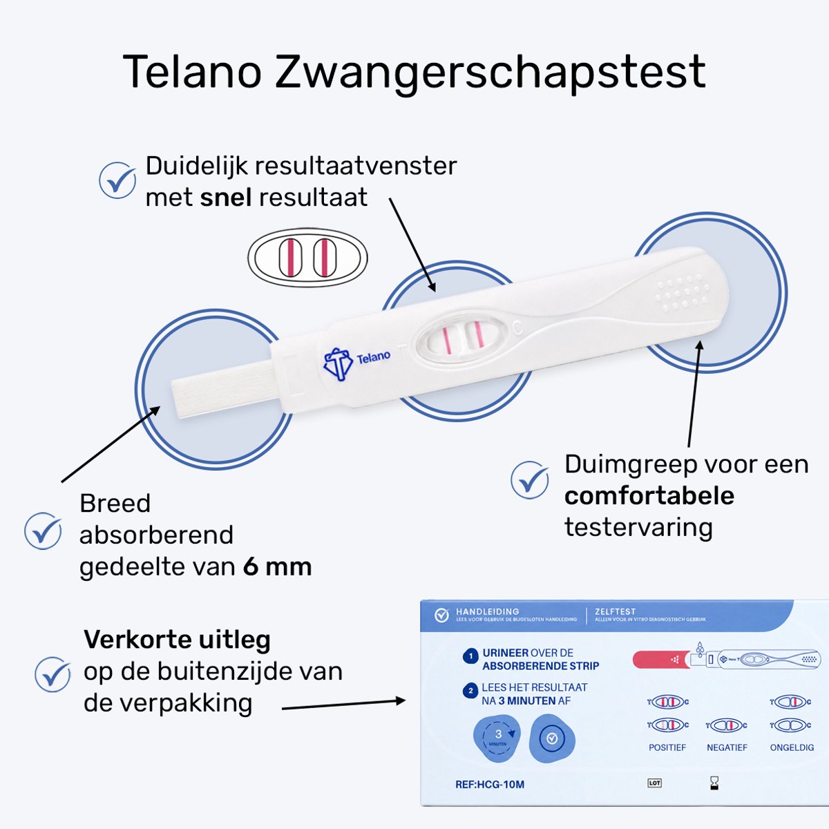 Telano Zwangerschapstest 20 stuks Midstream Extra Vroeg - Extra Gevoelig – foto 3