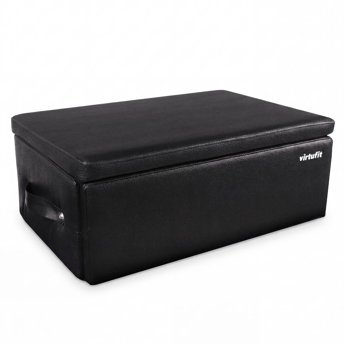 VirtuFit Pilates Reformer Box - Compacte Sitting Box voor Pilates Bank - Zachte Bekleding - Incl. Handgrepen - Zwart