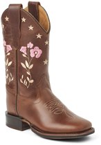 Bootstock Flower Cowboylaarzen - Tieners - Donkerbruin - Leer