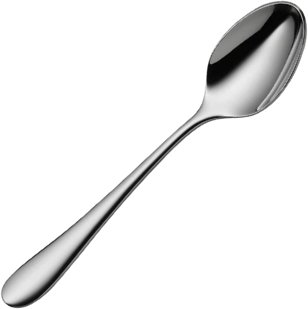 12 ovale theelepels - 12.5cm - RVS theelepeltjes - Zilver