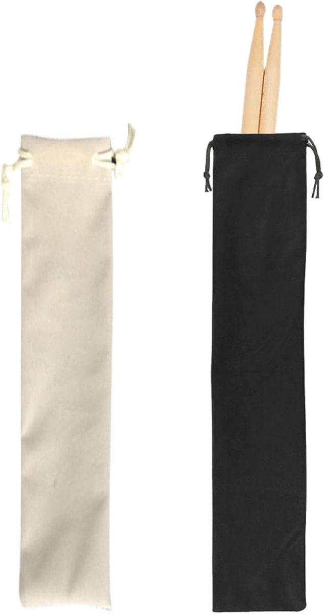Drumsticks Tas met Waterdichte Bescherming, Drumstick Houder, Set van 2, Zwart en Wit (45 x 10 cm) - Ideaal voor Muzikanten en Drummers