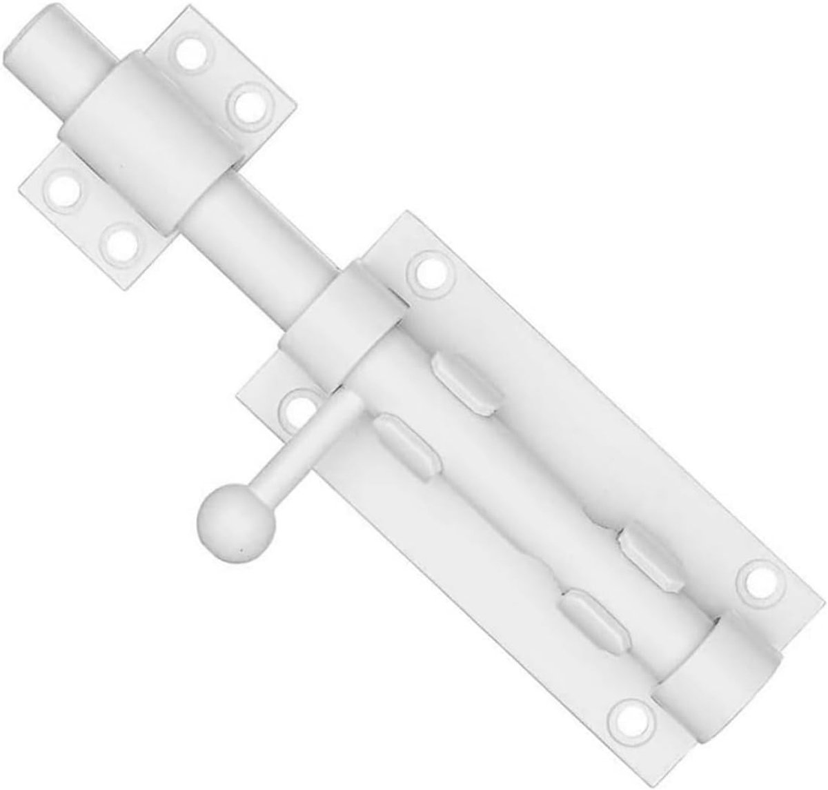 Robuuste schuifpoortslot met hangslotopening, 201 roestvrijstalen veiligheidslock met grendel, 10mm diameter, zwart en wit, ideaal voor poorten en hekken