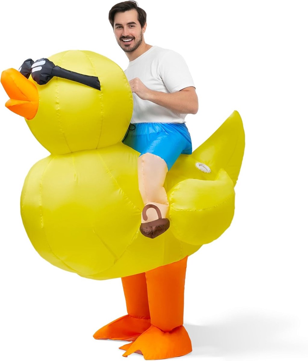 Opblaasbaar Halloween Kostuum voor Volwassenen - Rijd op een Eend voor Cosplay en Feestjes