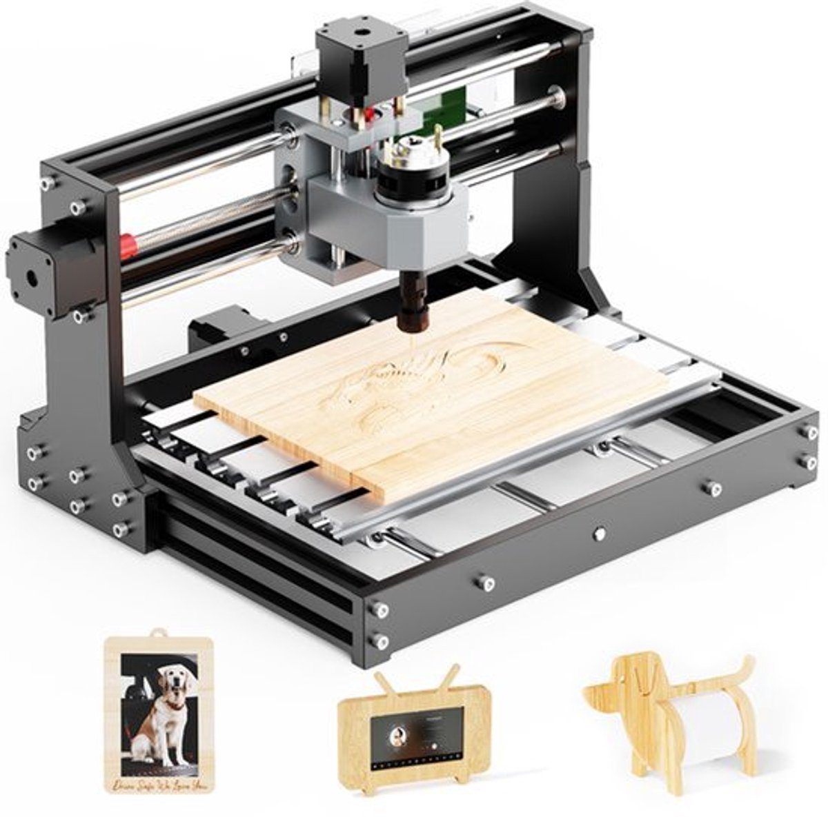 CNC Graveermachine Standard - Zonder Display - 110 V Spanning - Aluminium Behuizing - Voor Hout En Kunststof - Desktop CNC Router