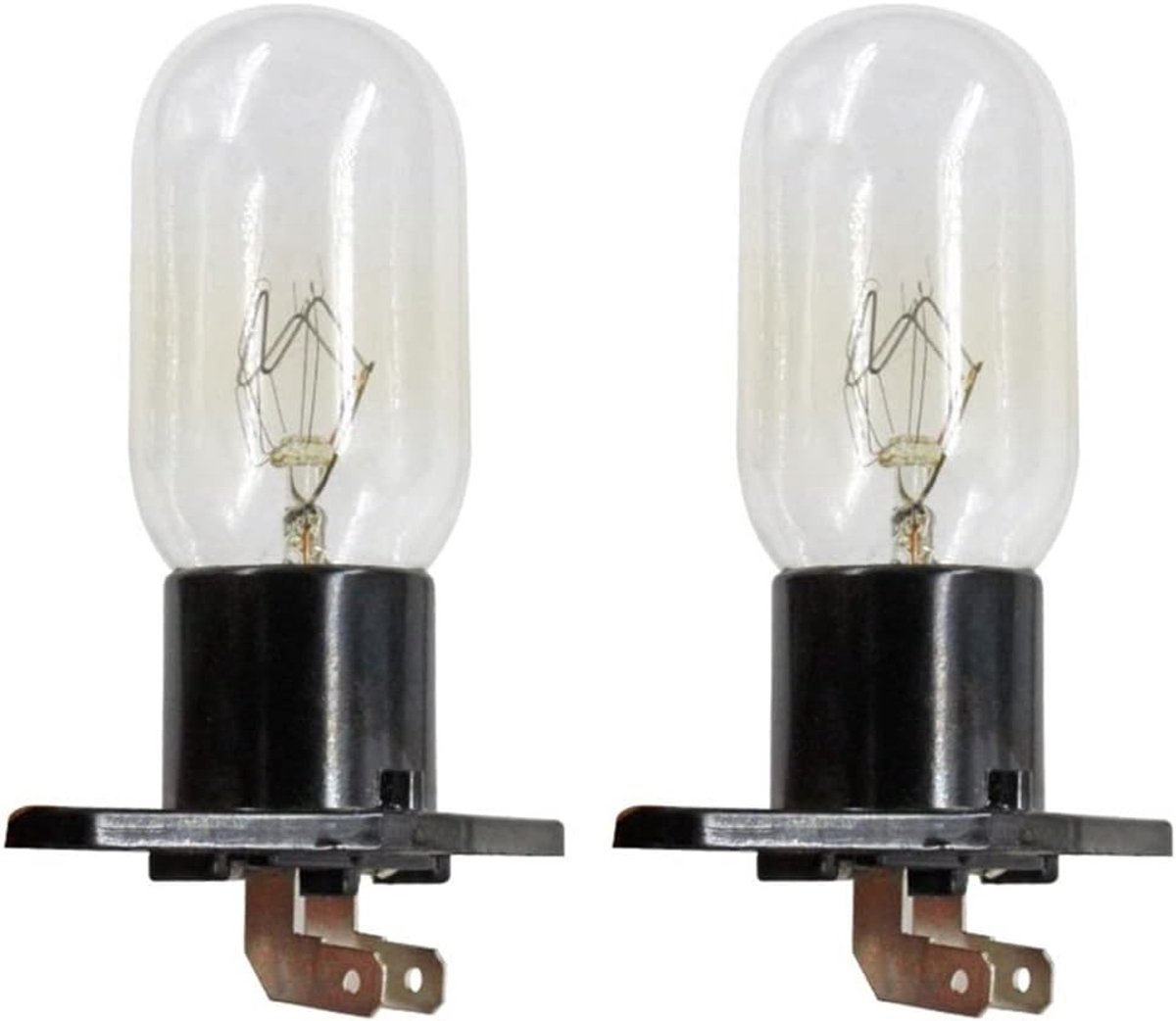 Set van 2 magnetronlampen 240V 25W met 0,5 cm aansluitingen - Geschikt voor diverse modellen en vervangingen