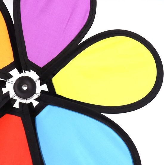Kleurrijke 5-delige Tuinwindmolens, 20-Inch Regenboog Windmolens voor Tuin, Feest en Buitenruimte Decoratie — afbeelding 2