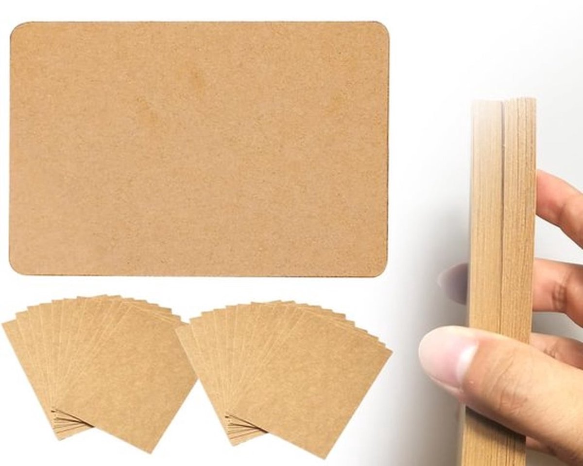 Postkaarten - Kraftpapier - Voor creativiteit - Bruin - Voor visitekaartjes - Zelf vormgeven - A6 formaat