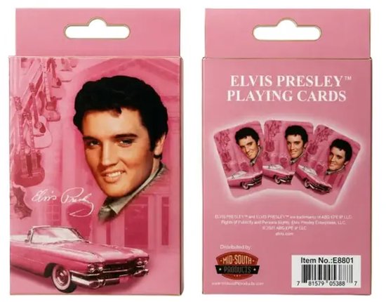 Elvis Presley Speelkaarten – Pink Cadillac & Guitars – 1 Deck