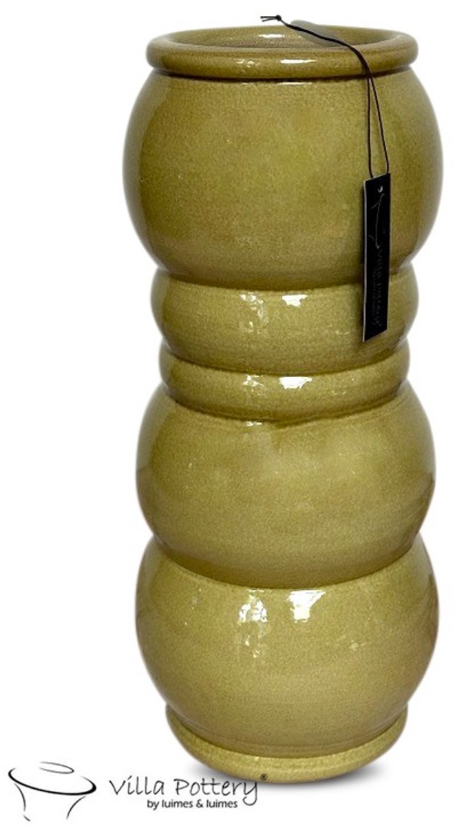 Villa Pottery Vaas - Bloempot - Villa Pottery - Keramiek - Decoratie - Woondecoratie - Renesse 3_2 Light Green Vase Groen