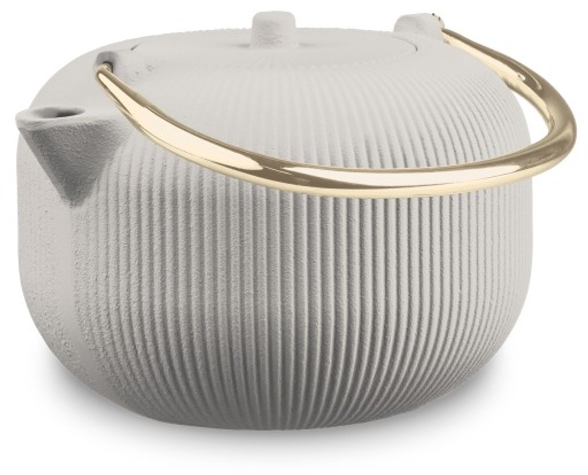 Berlinger Haus Theepot met RVS Filter - Gietijzer Mat Crème - 1 Liter