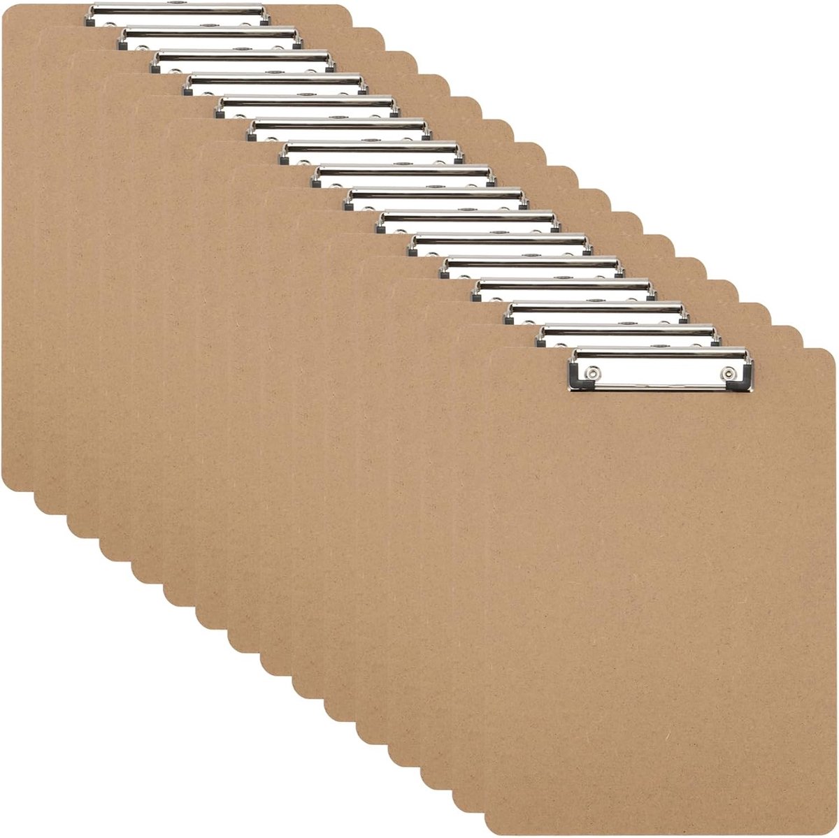 16 Stuks A5 Clipboard van Hout, 22.5x14.8 cm, Met Hanggat en Metalen Clip, Ideaal voor Restaurant Menu's en Kantoorbenodigdheden
