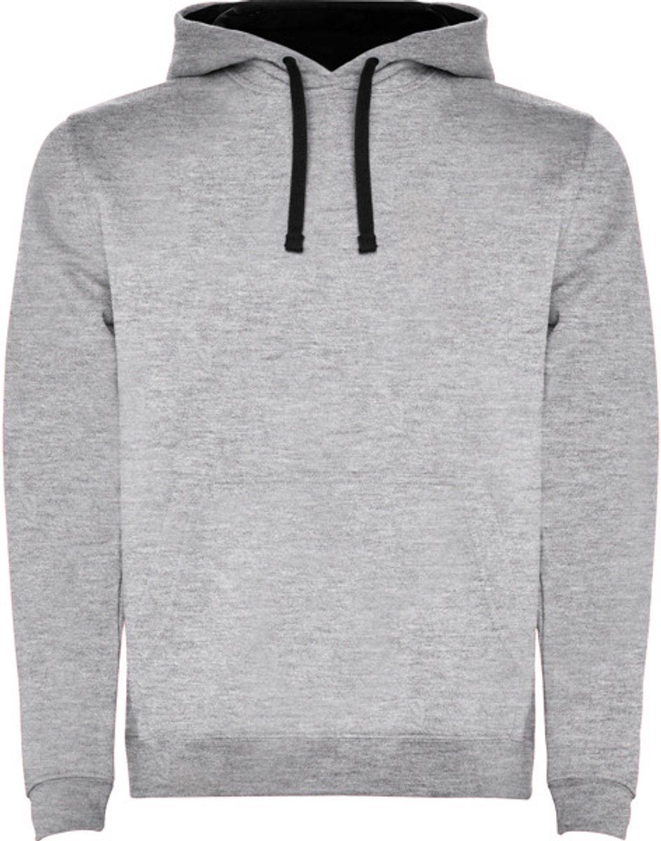 Roly Men´s Urban Hooded Sweatshirt RY1067 - Heather Grey 58/Black 02 - S