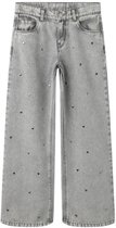 Name It - Broek - NKFROSE - Hartjes studs - Lichtgrijs - Maat 158