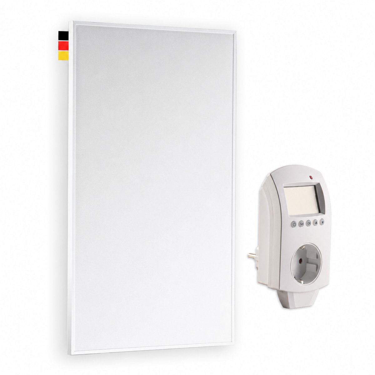 Infraroodpaneel 1000 W met Thermostaat Energiezuinig Wandverwarming Geruisloos Oververhittingsbeveiliging 120 × 60 cm