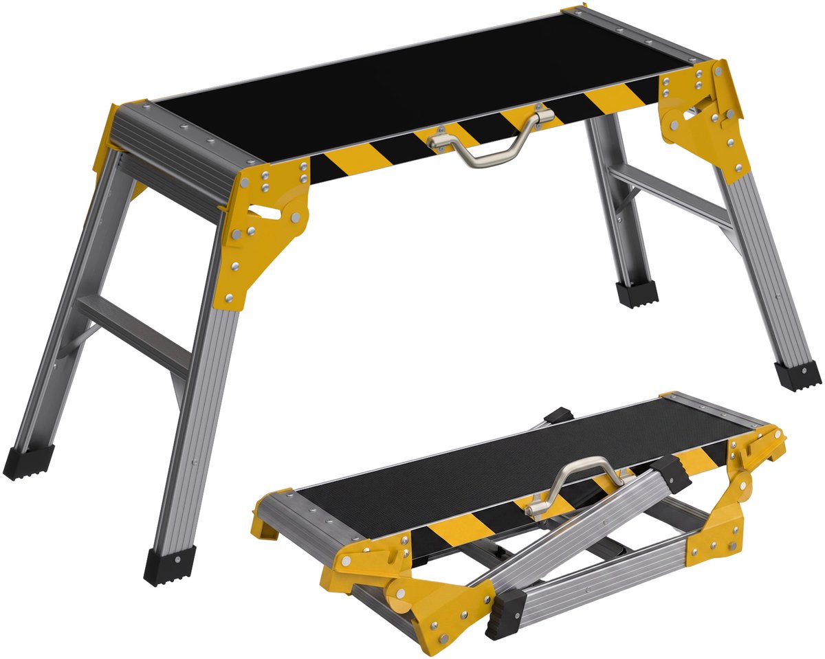 HOMCOM Workbench-Aluminiumlegierung-110L x 32B x 50H cm-Schwarz