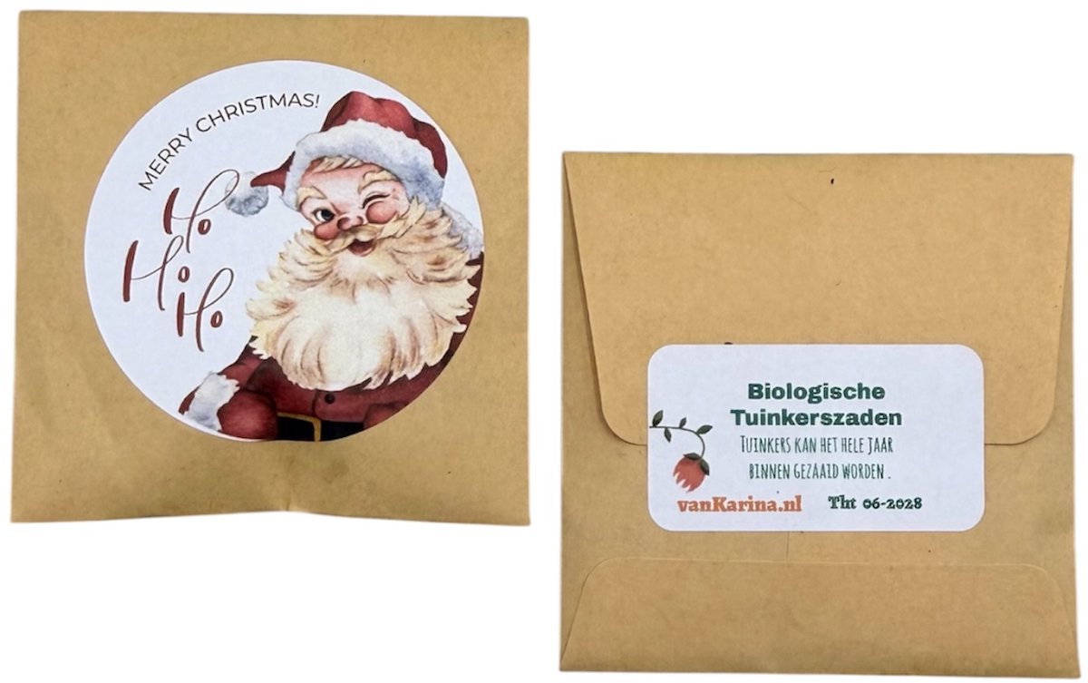 10 zakjes gevuld met Tuinkers, tekst: Merry Cristmas!,kerstattentie, kleine kadootjes,attentie,kerst collega,s, kadootje collega,green gift planten, bloemetje, tuin, kruiden,mini zaden, kleine zadenzakjes, kleine kadootjes, uitdeelkadootjes kerst,