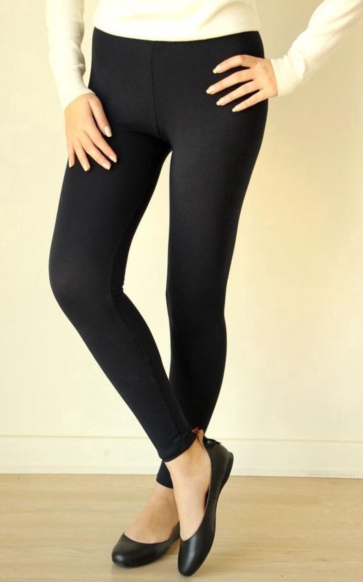 Premium Dames Legging Viscose | Basic Legging | Zwart - XXL
